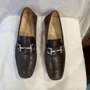 Salvatore Ferragamo Men’s Loafers Parigi Size 10 Hickory Calf